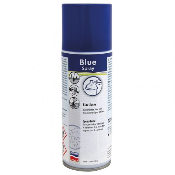 Blue Spray 200ml, Blauspray, blaufärbendes Haut- und Klauenpflegespray für Tiere