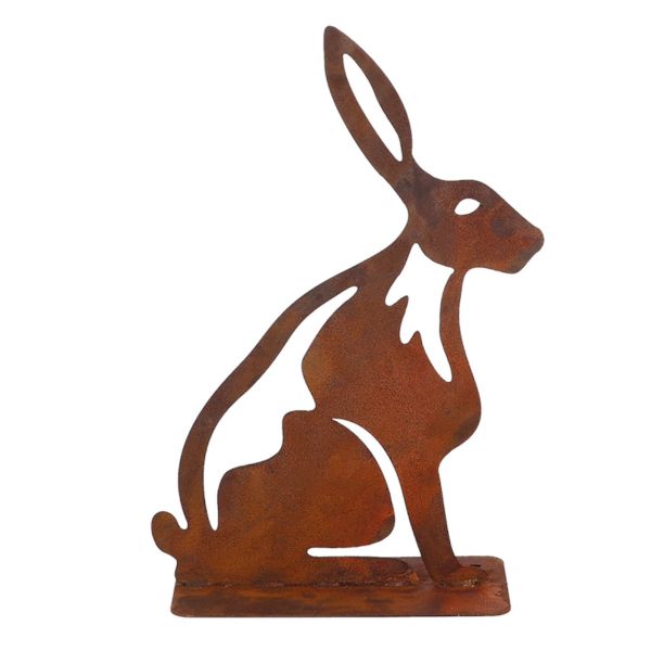 Esschert Design Rosttier &quot;Hase&quot;, Maße 19,2 x 7,9 x 27,9 cm