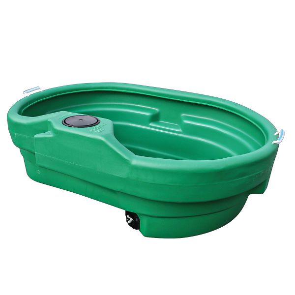 La Buvette® Tränketrog PREBAC Oval - 400 Liter, 147x105x40 cm, mit Schwimmer