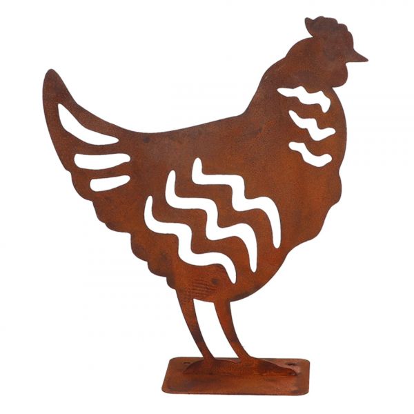 Esschert Design Rosttier &quot;Huhn&quot;, Maße 24 x 7,9 x 28 cm